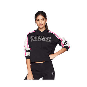 Sweat à capuche Adidas Racing Crop pour femme, couleur : noir, 100 % authentique - Product Image 1