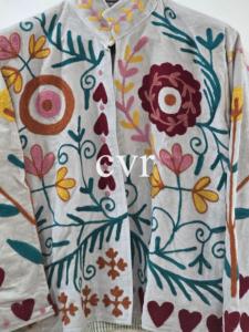 Handmade Velvet Suzani Outerwear Coat Embroidered Uzbek Eco-Friendly Women's Luxury Coat Winter <b>Boho</b> for Party Wear - Product Image 5