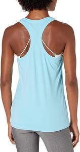 Débardeur 100% coton teint en tissu Muscle Fit pour femmes, haut d'entraînement sans manches avec logo personnalisé pour vêtements de sport - Product Image 4