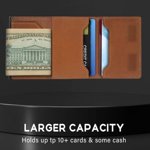 Nueva Cartera de Cuero con Tecnología RFID para AirTag 2026, Tarjetero con Cartera Minimalista para Hombre para <span class=keywords><strong>Apple</strong></span> AirTag - Product Image 3
