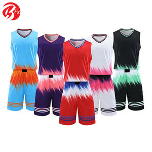 Conjuntos de uniformes de baloncesto de poliéster de alta calidad para hombres y mujeres, tela transpirable de secado rápido, estampado certificado BSCI de talla grande - Product Image 4