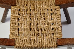 Taburete lateral de yute y madera de diseño moderno hecho a mano de la mejor calidad para decoración del hogar dormitorio al aire libre o uso escolar - Product Image 4