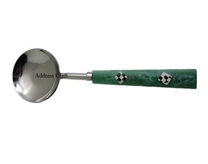 Latest Design <b>Salad</b> Server Set Table Decor High Quality Stainless Steel <b>Salad</b> Serving <b>Spoon</b> and Fork Set Decorative Resin Handle - Product Image 1