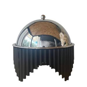 Plat chauffant moderne en or, buffet décoratif en acier inoxydable rond, chauffe-plats pour la restauration et les événements festifs, fournitures pour plats chauffants - Product Image 5