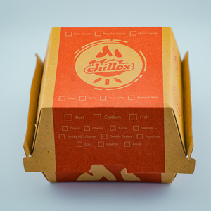 Thân thiện với môi sóng Burger Hộp Tùy chỉnh Kraft Takeaway <span class=keywords><strong>container</strong></span> thực phẩm <span class=keywords><strong>d</strong></span>ùng một lần có thể tái chế giấy màu nâu Burger vỏ sò - Product Image 6