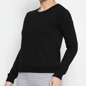 OEM Polaire Sweatshirts Femmes Pas Cher Prix Hiver Surdimensionné Femmes Vêtements Coton Respirant Noir Couleur Manches Longues Sweatshirts - Product Image 4