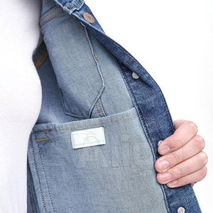 Vente confortable en ligne Veste en jean au meilleur prix Veste en jean pour femme Veste en jean teinte unie pour femme - Product Image 5