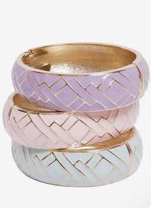 Conjunto de pulseras acrílicas de estilo Retro para mujer, brazaletes de moda coloridos de resina geométrica Irregular altamente pulidos personalizados al por mayor - Product Image 2