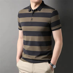 Venta al por mayor transpirable Premium personalizado Polo camisetas nuevo 100% algodón transpirable camisas 2025 Casual hombres Polos - Product Image 2