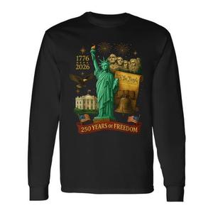 T-Shirt Promozionale a Maniche Lunghe 'Noi il Popolo' 250 Anni di Libertà 1776-2026 per il 250° Anniversario - Product Image 1