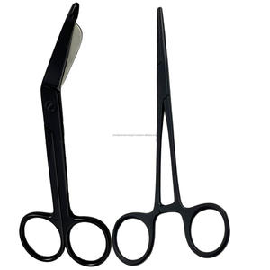 Tijeras Hemostáticas Negras de Acero Inoxidable, Set de Instrumentos Quirúrgicos Ortopédicos Manuales para Uso Médico Quirúrgico en Hospitales y ORL - Product Image 5