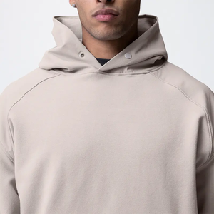 Nouveau pull sur mesure sweat à capuche surdimensionné vierge éponge française plaine sans ficelle manches raglan pull à capuche de haute qualité pour hommes - Product Image 3
