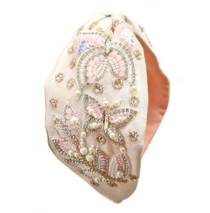 New Designer Multi Color Hot Selling Indian Hand Work <b>Rhinestone</b> <b>Top</b> Knot Headpiece for Toddlers and Adults with One Size Fit - Product Image 5