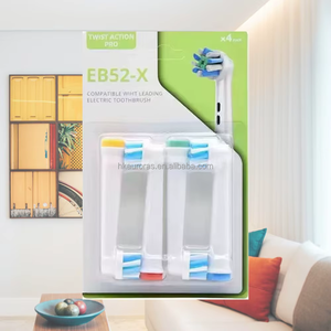 Cabezal de cepillo de dientes eléctrico ergonómico con mango curvo cómodo y cerdas medianas para hoteles y uso en exteriores, repuesto de cepillo de dientes - Product Image 1