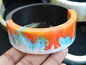 Brazalete de resina acrílica a la moda, joyería exagerada geométrica cuadrada gruesa pulsera acrílica, brazaletes multicolores, joyería - Product Image 5