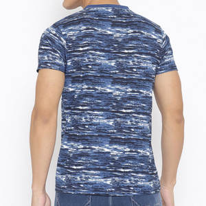 Camiseta de cuello en V para hombre en blanco de clasificación superior para ropa informal Camiseta de manga corta de poliéster de algodón de primera calidad para hombre - Product Image 4