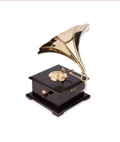 Antique Vintage Gramophone Phonographe Décoratif Showpiece Antique Vintage Fini Décoratif Gramophone En Gros