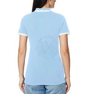 เสื้อโปโลผ้าฝ้ายทรงสลิมฟิตสำหรับผู้หญิง OEM เสื้อโปโลพิมพ์ลายโลโก้ด้านหน้าแบบลำลองลายสีทึบย้อมสีล้วนสำหรับฤดูร้อนราคาถูก! - Product Image 6