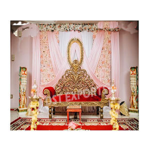 Royal Muslim Wedding Furniture Set Muslim Wedding Antique Sankheda Furniture Set <b>Moroccan</b> Mehndi Stage <b>Sofa</b> Set - Product Image 2