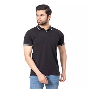 Chemises de golf pour hommes en coton 100% solide, personnalisées avec logo brodé, anti-boulochage, respirantes, séchage rapide, vente en gros - Product Image 3