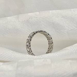 แหวนแต่งงาน sarva Jewels 14K & 18K สีทองคำขาว925สเตอริงพร้อมมาร์คีสตัดมอสซาไนต์ที่ออกแบบมาสำหรับผู้หญิง - Product Image 4