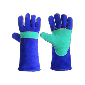 ถุงมือหนังระบายอากาศ ป้องกันไฟฟ้าสถิต ทนต่อการฉีกขาด เนื้อเรียบ ไม่มีแป้ง สำหรับทำสวน เชื่อมโลหะ ความหนา 11 ออนซ์ ขนาด 14 นิ้ว - Product Image 3