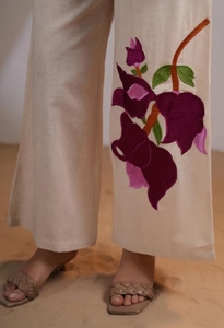 Ensemble de costumes à manches longues pour femmes, imprimé, décontracté, pour le bureau et les vacances, pantalon indien, pantalon en coton, vente en gros de cordon - Product Image 2