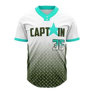 เสื้อเบสบอลคุณภาพสูงจากโรงงาน ขายส่ง น้ำหนักเบา ดีไซน์เรียบง่าย ติดกระดุม 2 เม็ด รับสั่งทำแบบพิมพ์ลายซับลิเมชั่นสำหรับซอฟต์บอล - Product Image 6