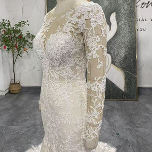 ชุดแต่งงานลู<span class=keywords><strong>ก</strong></span>ไม้สีแชมเปญ Jancember LSSG154 แขนยาวทรงเมอ<span class=keywords><strong>ร</strong></span>์เมดทรัมเป็ต  ชุดเจ้าสาวแบบโ<span class=keywords><strong>ร</strong></span>บเดอมาเร่  ดีไซน์อิลลูชั่น เหมาะสำห<span class=keywords><strong>ร</strong></span>ับพิธี<span class=keywords><strong>แต่งงาน</strong></span>ในโบสถ์ - Product Image 5