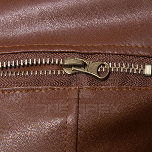 Gran oferta de chaquetas de cuero para hombre, cuello levantado de costilla de alta calidad, ropa de calle cómoda para invierno, chaqueta de cuero personalizable - Product Image 4