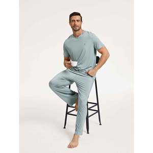 <b>Men's</b> <b>pajama</b> <b>set</b> bamboo <b>pajamas</b> <b>pajamas</b> night <b>pajama</b> <b>sets</b> bamboo loungewear <b>sets</b> sleepwear <b>for</b> <b>men</b> sleep and lounge - Product Image 6