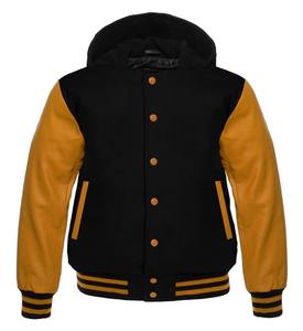 Chaqueta de béisbol con capucha Varsity Lettermen de último diseño de calidad superior para hombre, chaquetas de invierno de mangas negras 2026 - Product Image 2
