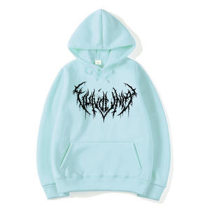 Sudaderas con capucha de algodón 100% de colores oscuros personalizadas para hombre con logotipo personalizado Jersey transpirable de gran tamaño unisex - Product Image 5