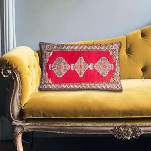 Almohada con Estampado Floral Vibrante: Decoración Moderna, Regalo Rústico Turco Vintage, 12"x12" - 30x30 cm - Product Image 4