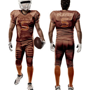 2025 ensemble de Football américain personnalisé respirant Polyester Durable rembourré maillot et pantalon avant Logo en gros pour les Sports d'équipe - Product Image 6