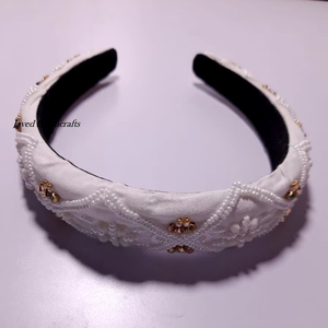 Bordado de tela de cuentas de moda de Javed artesanías banda de pelo multicolor para mujeres y niñas - Product Image 1