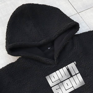 Sweat à capuche d'hiver en polaire Sherpa 100% coton de haute qualité OEM pull à capuche moelleux à séchage rapide pour hommes personnalisable - Product Image 4