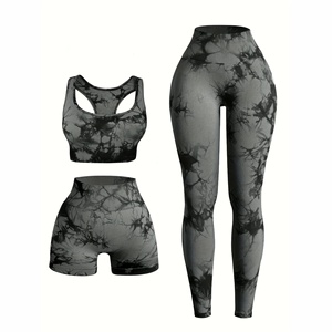 Conjunto de Yoga Premium sin Costuras para Mujer, 3 Piezas, Ropa Deportiva Transpirable de Algodón/Poliéster/Spandex, Personalizable, de Alta Calidad para Gimnasio - Product Image 1