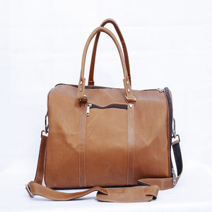 Factory Custom Logo <b>Men</b> <b>Duffel</b> <b>Bag</b> Lightweight Eco-Friendly Leather Travel <b>Bag</b> with Zipper Closure for Weekends Use - Product Image 3