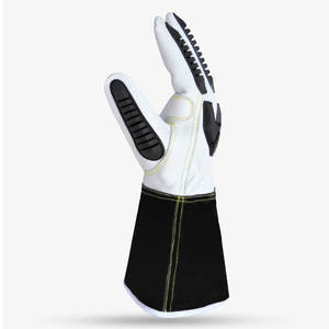 Guante de piel de cabra original Skatiq de primera calidad, 5 puños con protección contra cortes de impacto, resistente al agua, para construcción, TPR - Product Image 4