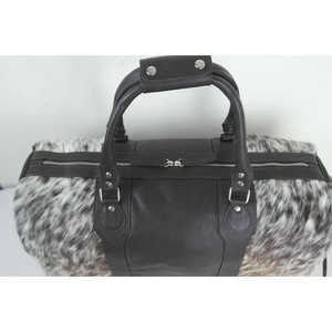 Sac de voyage en cuir de vache véritable, style décontracté et sportif, portable, pliable, en tissu de coton, pour une utilisation en plein air, impression personnalisée - Product Image 2