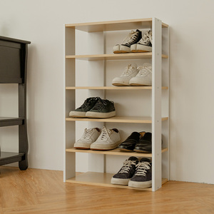 Home Storage White Oak <b>Japanese</b>-style Elegant Five-tier Wooden Shoe Cabinet - Product Image 1