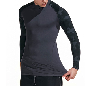 Rashguard à manches courtes de compression personnalisé de haute qualité pour hommes, style sport long pour la salle de sport, MMA, chemise de haute qualité avec taille OEM - Product Image 3