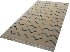 Direct Factory Sale Elegant Modern Chevron Design Handwoven Wool <b>Rug</b> Kilim <b>Flat</b> Weave for Living Room Hotels Handmade Carpets - Product Image 4