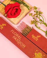 Nuevas Varillas de Incienso Floral Passion de Ispalla, Material de Madera, Incienso Natural del Perú con Hierbas de Palo Santo y Aceites Esenciales de Rosa