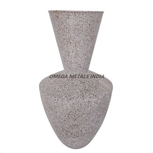 Vase décoratif en bois texturé, vase de table sculptural moderne pour la maison, le bureau, l'hôtel, la décoration d'étagères - Product Image 1