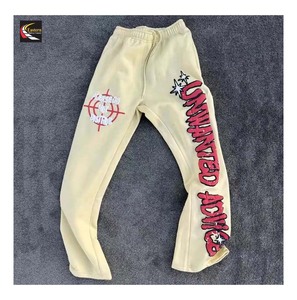 Own Logo Triple High Waist <b>Patch</b> Sweatpants and Hoodie with Trendy Embroidery Zipper Hooded Collar Tracksuit Set - Product Image 4