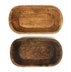 Bol à pâte en bois rustique sans danger pour les aliments-conception de modem pour décor de maison de ferme bol en bois non fini bol de nourriture de cuisine à domicile de qualité supérieure - Product Image 1