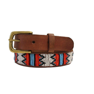 Custom logo Seed <b>Beaded</b> and Leather Embroidered Belts for Premium Quality Wholesale Belts <b>Beaded</b> Embroidery <b>Waist</b> Belts - Product Image 2