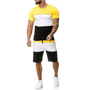 2025 meilleur coton hommes décontracté manches courtes T-Shirt Shorts Twin Set en gros personnalisé à la mode été Jogging costume respirant - Product Image 3
